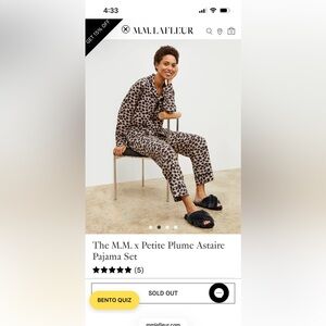 The M.M x Petite Plume Astaire Pajama Set - leopard print